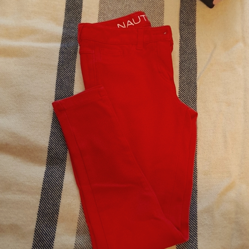Nautica red pants for girls